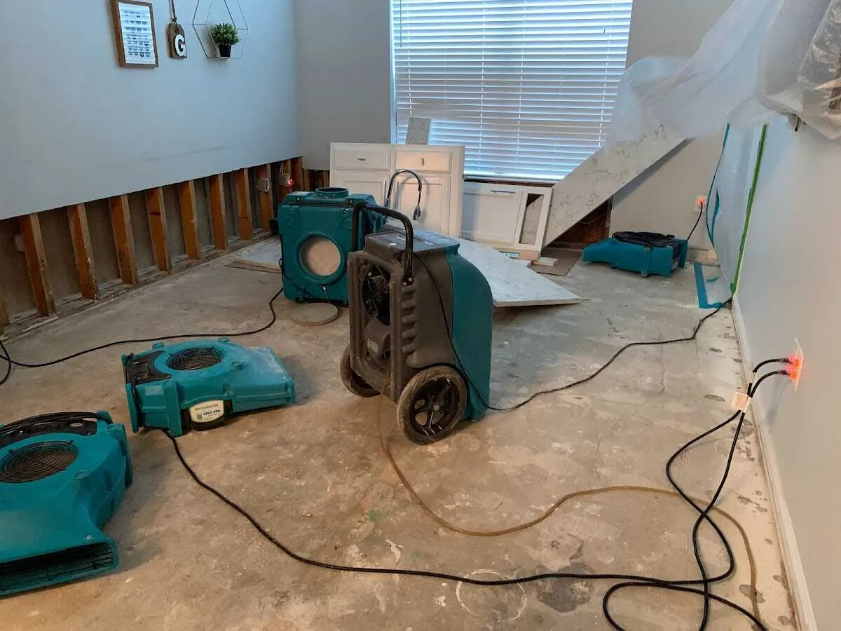 Dehumidifier in flood-cut room for Water Extraction & Removal in Buckingham